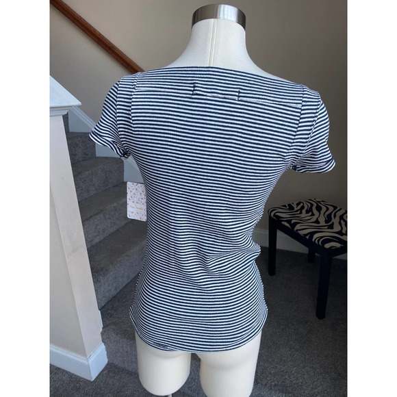 NWT--Free People Ahoy boat neck striped tee, size small - Picture 4 of 7